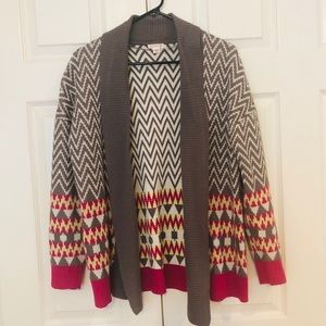Xhilaration Open Front Patterned Sweater